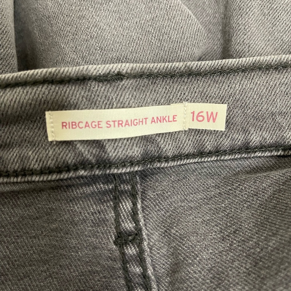 Levi's Ribcage Straight Ankle for women , Gray , size 16W M , R14B - Picture 5 of 6
